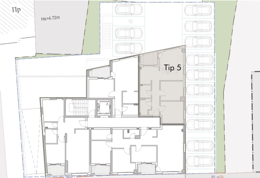 Slika 2 - Stan u zgradi, novogradnja, etažno grejanje, oglas ID 376171