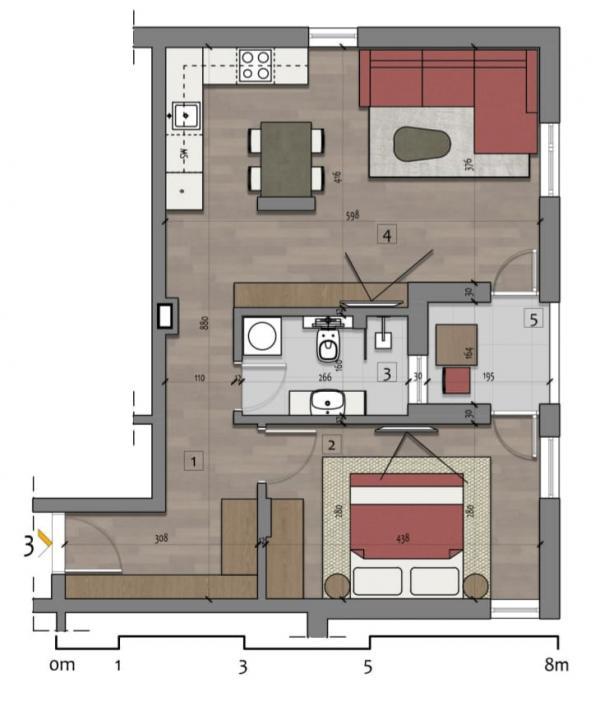 Glavna slika -Prodaja jednoiposobnog stana, Kod Pantelejske pijace Niš, terasa, lift
