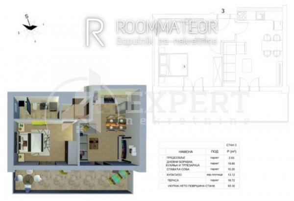 Slika 7 - Stan u zgradi, novogradnja, uknjižen, grejanje na struju, oglas ID p-010025