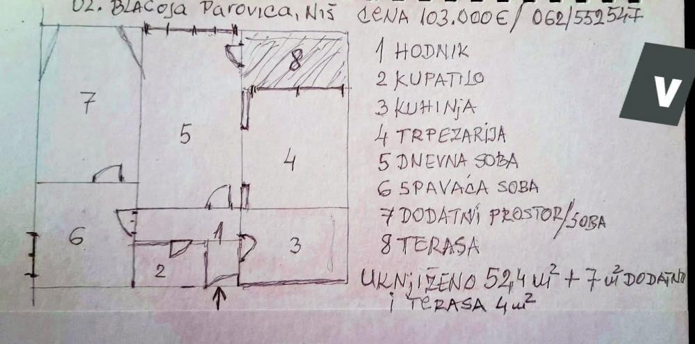 Slika 2 - Prodajem dvoiposoban stan u Nisu-Delta Cena 103.000€