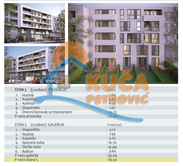 Slika 2 - Stan u zgradi, novogradnja, centralno grejanje, oglas ID p-014725