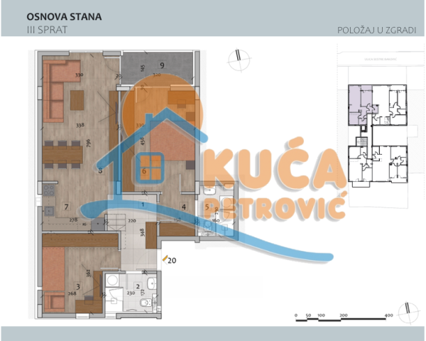 Slika 1 - Stan u zgradi, novogradnja, centralno grejanje, oglas ID p-014718