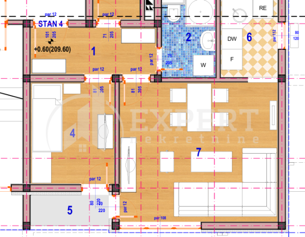 Slika 2 - Stan u zgradi, novogradnja, uknjižen, grejanje na struju, oglas ID p-015394