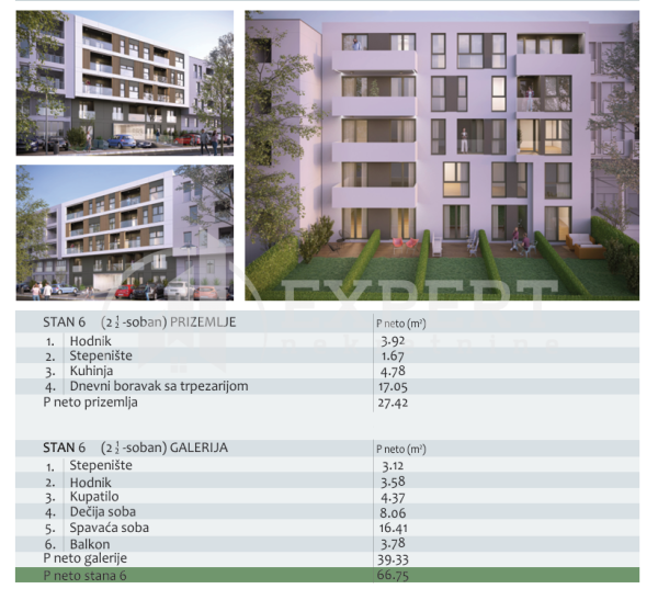 Slika 2 - Stan u zgradi, novogradnja, centralno grejanje, oglas ID p-014726