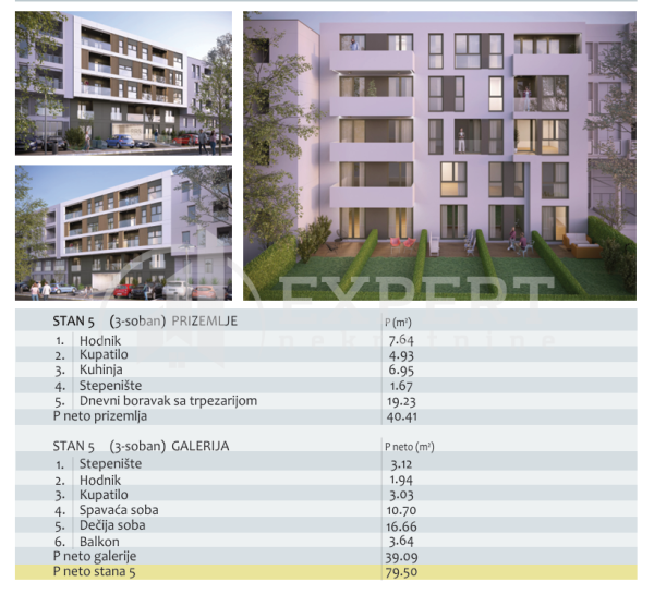 Slika 2 - Stan u zgradi, novogradnja, centralno grejanje, oglas ID p-014725