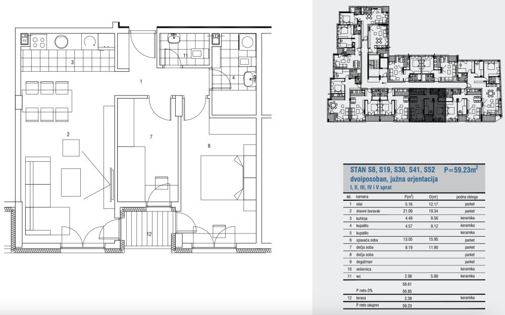 Glavna slika -Stan u zgradi, novogradnja, grejanje na struju, oglas ID 378809