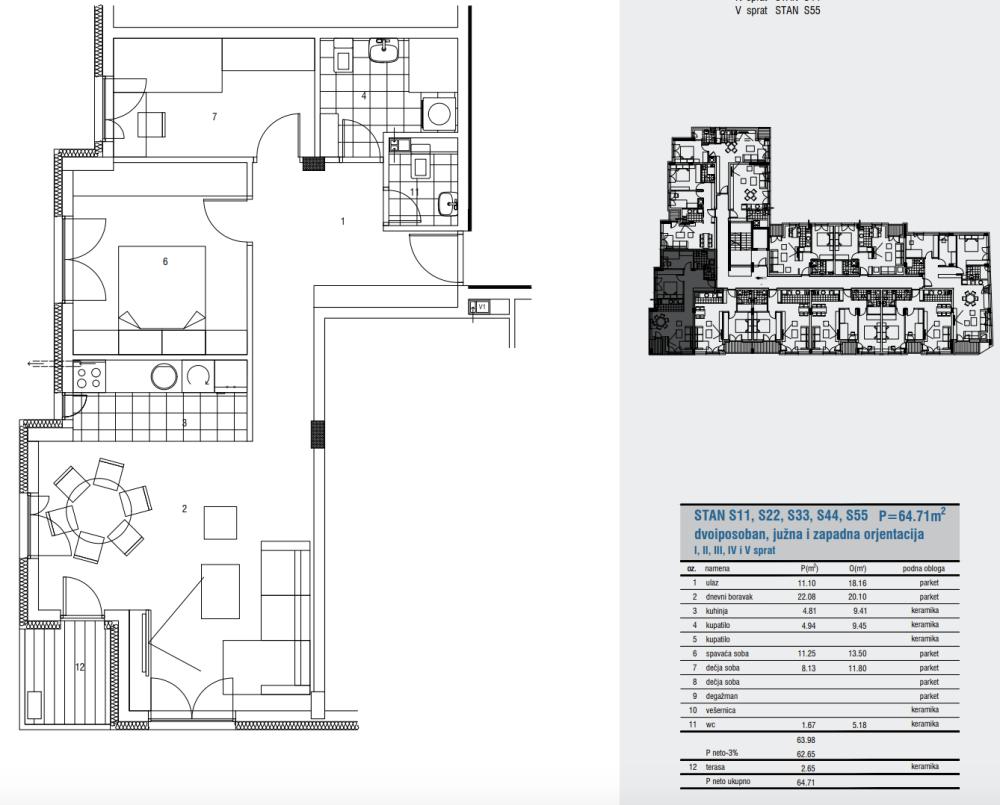 Glavna slika -Stan u zgradi, uknjižen, grejanje na struju, oglas ID 378806