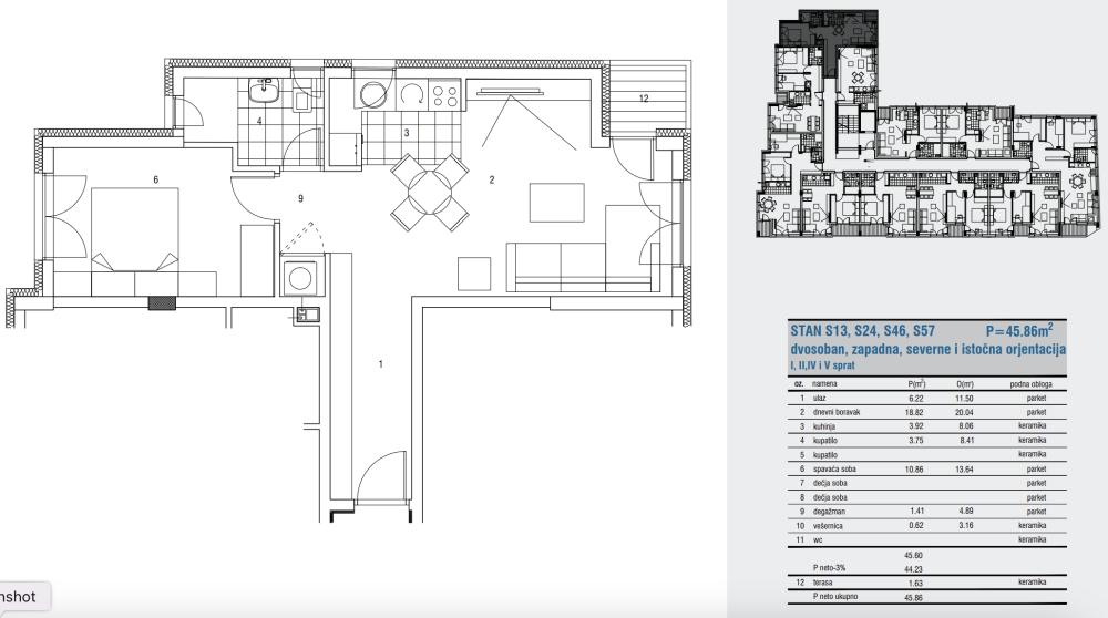 Glavna slika -Stan u zgradi, novogradnja, grejanje na struju, oglas ID 378804