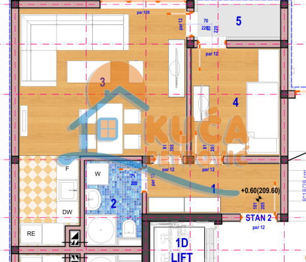Slika 3 - Stan u zgradi, novogradnja, uknjižen, grejanje na struju, oglas ID p-015425