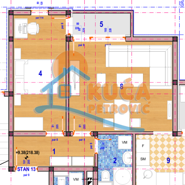 Slika 3 - Stan u zgradi, novogradnja, uknjižen, grejanje na struju, oglas ID p-015426