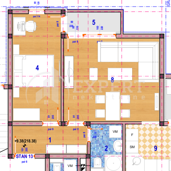 Slika 3 - Stan u zgradi, novogradnja, uknjižen, grejanje na struju, oglas ID p-015426