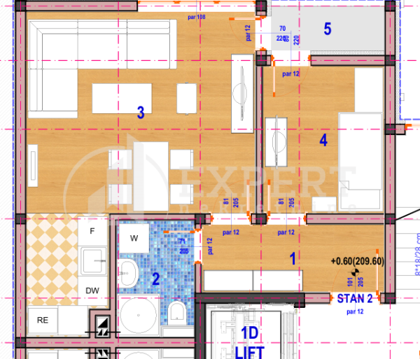 Slika 3 - Stan u zgradi, novogradnja, uknjižen, grejanje na struju, oglas ID p-015425