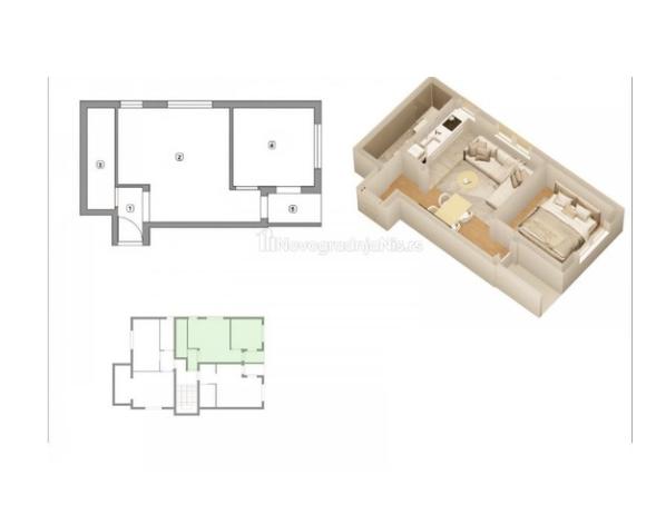 Glavna slika -Prodaja jednoiposobnog stana, Branko Bjegović Niš, terasa