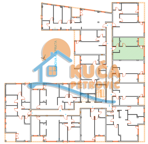 Slika 2 - Stan u zgradi, novogradnja, uknjižen, etažno grejanje, oglas ID p-015572