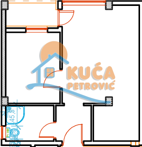 Slika 3 - Stan u zgradi, novogradnja, uknjižen, etažno grejanje, oglas ID p-015561