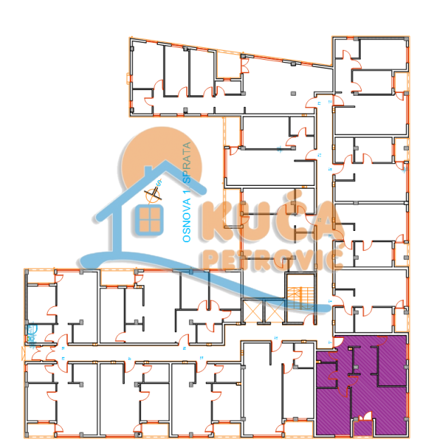 Slika 2 - Stan u zgradi, novogradnja, uknjižen, etažno grejanje, oglas ID p-015554