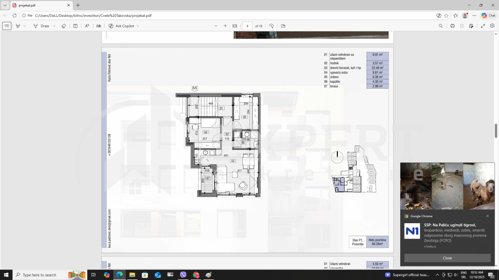 Slika 2 - Stan u zgradi, novogradnja, etažno grejanje, oglas ID p-015508