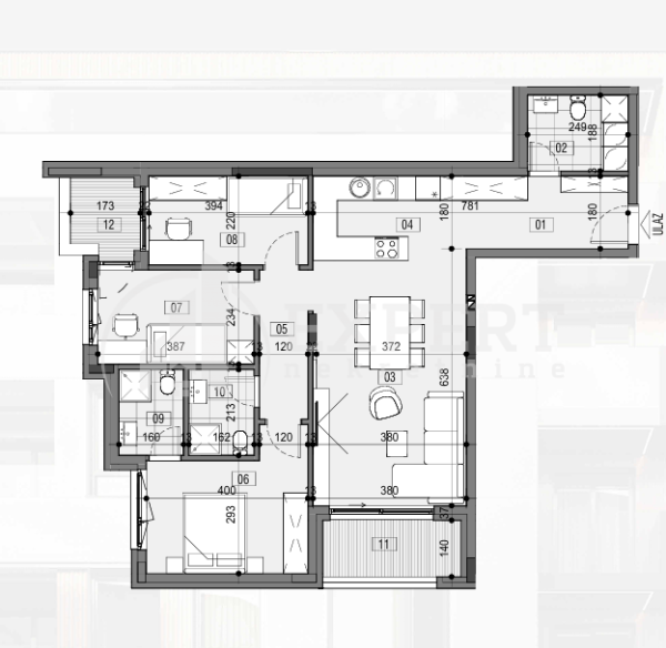 Slika 3 - Stan u zgradi, novogradnja, etažno grejanje, oglas ID p-015510