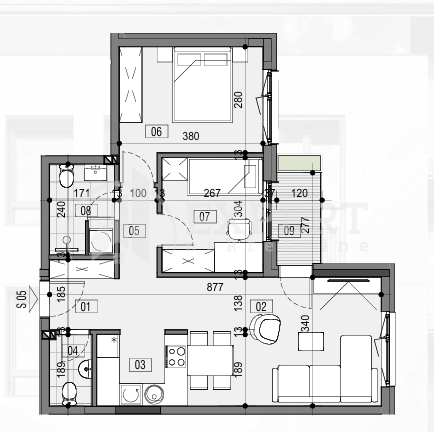 Slika 9 - Stan u zgradi, novogradnja, etažno grejanje, oglas ID p-015514