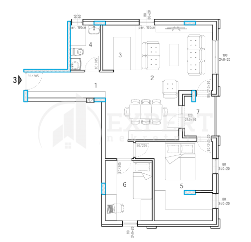 Slika 2 - Stan u zgradi, novogradnja, etažno grejanje, oglas ID p-015643