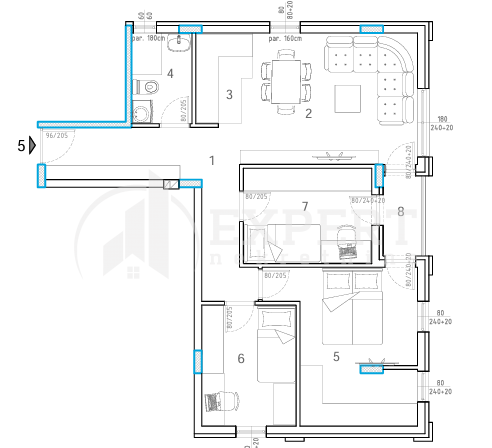 Slika 4 - Stan u zgradi, novogradnja, etažno grejanje, oglas ID p-015648