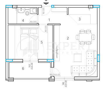 Slika 3 - Stan u zgradi, novogradnja, etažno grejanje, oglas ID p-015649