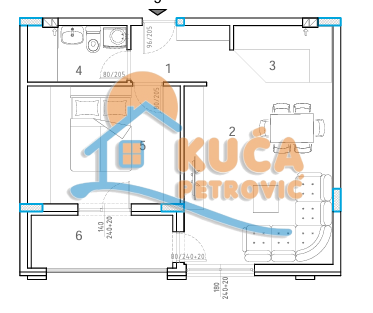 Slika 3 - Stan u zgradi, novogradnja, etažno grejanje, oglas ID p-015649