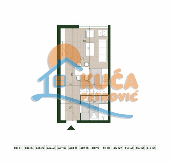 Slika 6 - Stan u zgradi, novogradnja, centralno grejanje, oglas ID p-015760