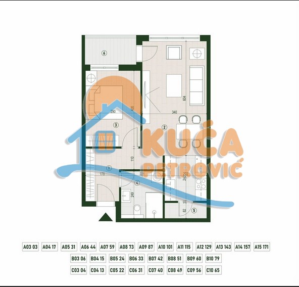 Slika 5 - Stan u zgradi, novogradnja, centralno grejanje, oglas ID p-015763