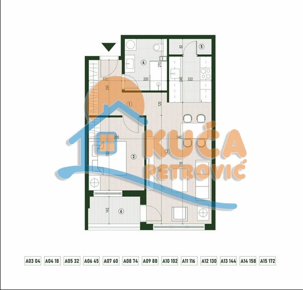 Slika 1 - Stan u zgradi, novogradnja, centralno grejanje, oglas ID p-015779