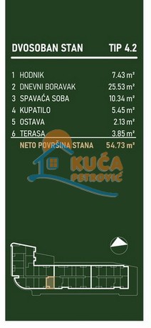 Slika 2 - Stan u zgradi, novogradnja, centralno grejanje, oglas ID p-015779