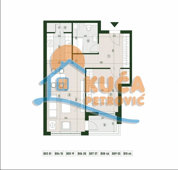 Slika 1 - Stan u zgradi, novogradnja, centralno grejanje, oglas ID p-015782