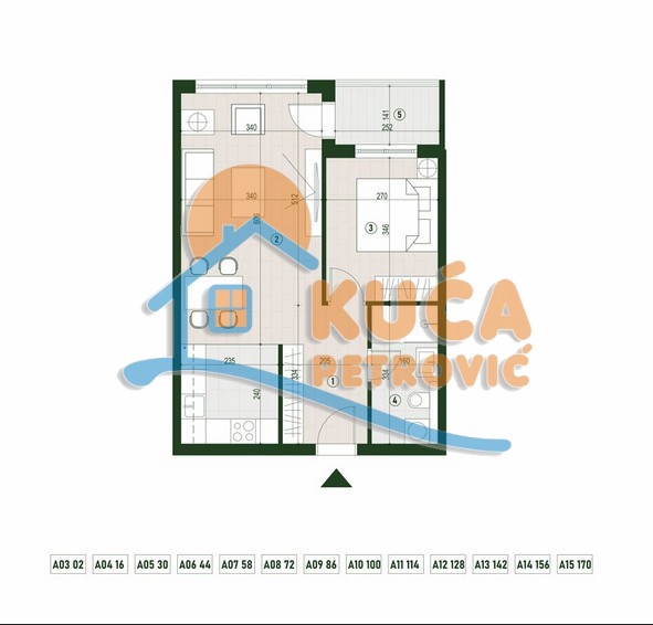 Slika 1 - Stan u zgradi, novogradnja, centralno grejanje, oglas ID p-015785