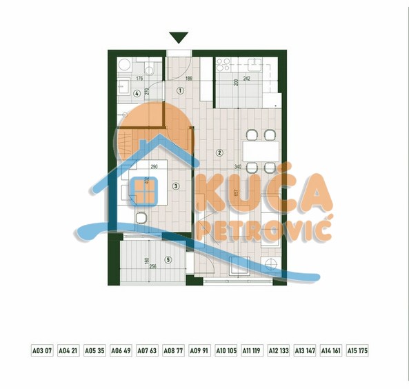 Slika 1 - Stan u zgradi, novogradnja, centralno grejanje, oglas ID p-015787