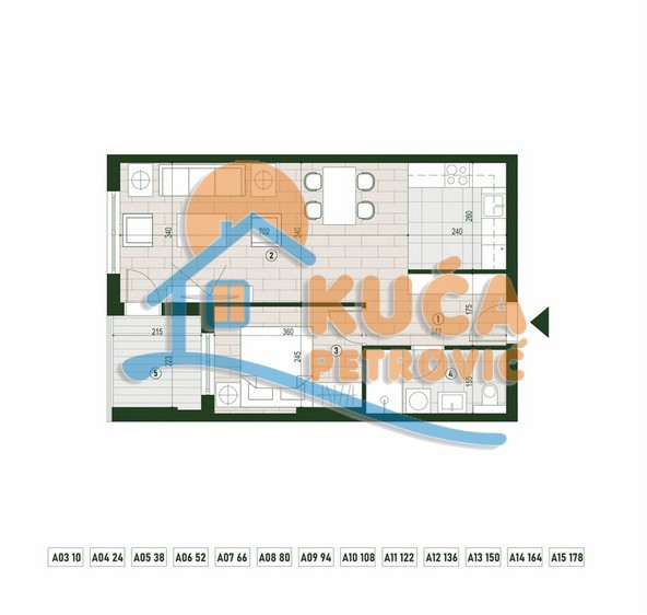 Slika 1 - Stan u zgradi, novogradnja, centralno grejanje, oglas ID p-015789