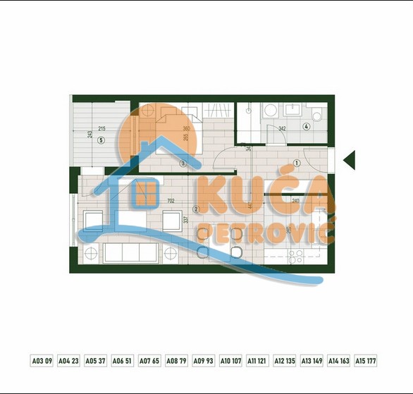 Slika 1 - Stan u zgradi, novogradnja, centralno grejanje, oglas ID p-015791