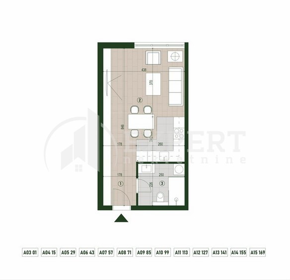 Slika 6 - Stan u zgradi, novogradnja, centralno grejanje, oglas ID p-015760