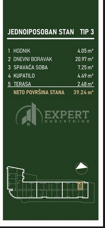 Slika 6 - Stan u zgradi, novogradnja, centralno grejanje, oglas ID p-015762