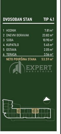 Slika 6 - Stan u zgradi, novogradnja, centralno grejanje, oglas ID p-015763