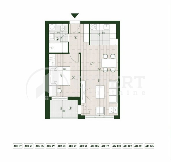 Slika 1 - Stan u zgradi, novogradnja, centralno grejanje, oglas ID p-015787