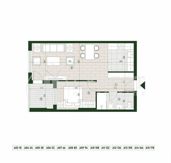 Slika 1 - Stan u zgradi, novogradnja, centralno grejanje, oglas ID p-015789