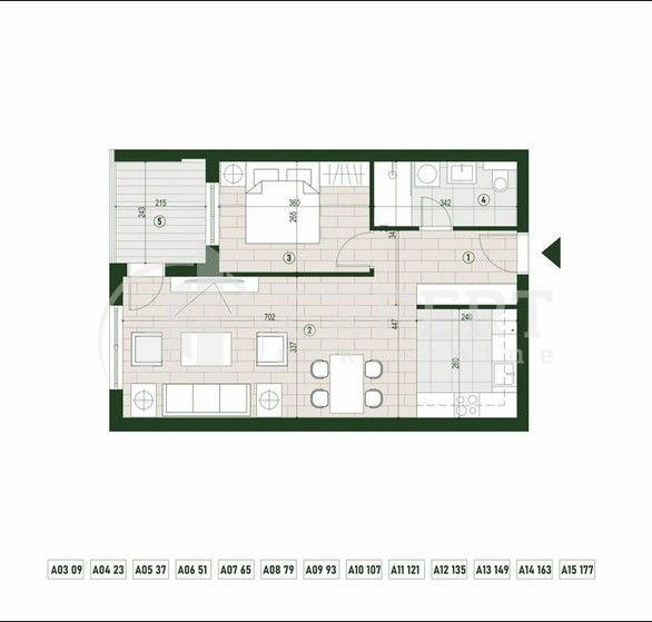 Slika 1 - Stan u zgradi, novogradnja, centralno grejanje, oglas ID p-015791