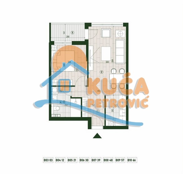 Slika 1 - Stan u zgradi, novogradnja, centralno grejanje, oglas ID p-015795