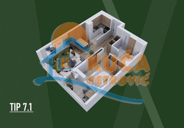 Slika 4 - Stan u zgradi, novogradnja, centralno grejanje, oglas ID p-015795