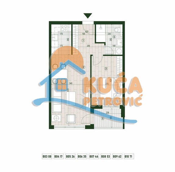 Slika 1 - Stan u zgradi, novogradnja, centralno grejanje, oglas ID p-015798