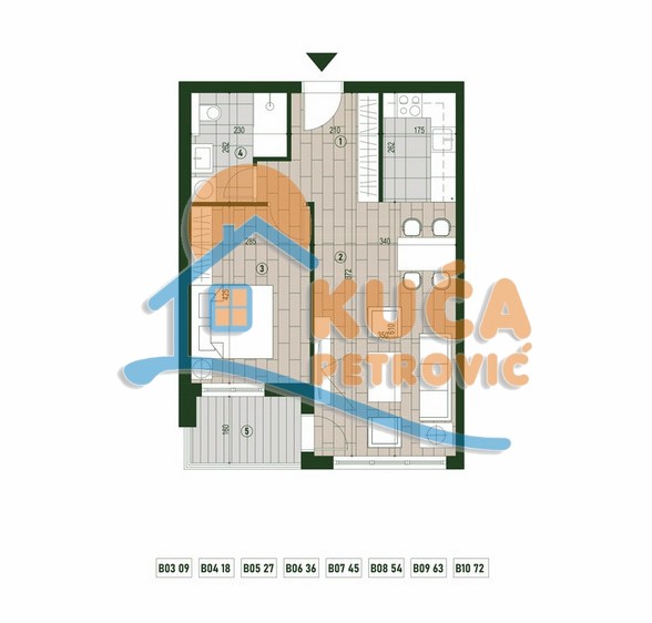 Slika 1 - Stan u zgradi, novogradnja, centralno grejanje, oglas ID p-015799