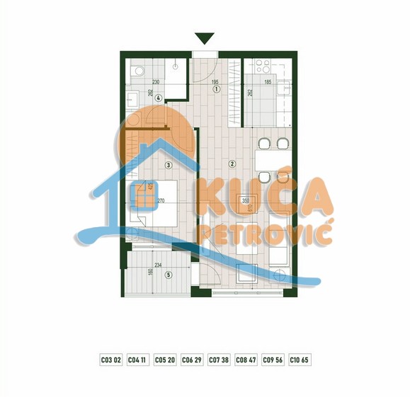 Slika 1 - Stan u zgradi, novogradnja, centralno grejanje, oglas ID p-015800