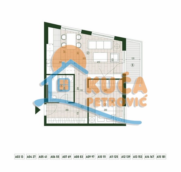 Slika 1 - Stan u zgradi, novogradnja, centralno grejanje, oglas ID p-015801