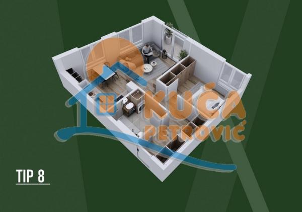 Slika 4 - Stan u zgradi, novogradnja, centralno grejanje, oglas ID p-015801