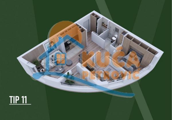 Slika 4 - Stan u zgradi, novogradnja, centralno grejanje, oglas ID p-015807